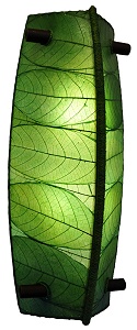 The Natural Cocoa Bamboo Kalani Wall Sconce in Green