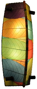 The Natural Cocoa Bamboo Kalani Wall Sconce in Multi-Color