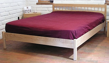 Columbia Platform Bed in Oak with Artisan Upgrade