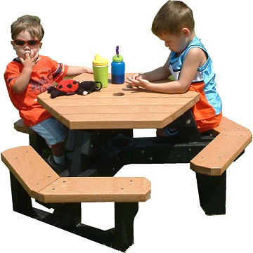 Recycled Plastic Little Tikes Childrens Hex Picnic Table
