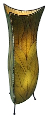 Vase Cocoa Leaf Floor Lamp in Green